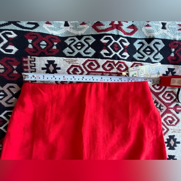 NWT BRAZILIAN BRAND LELI CORREIRA Red/orange high low unique skirt size 38 (S/M) - Picture 2 of 6